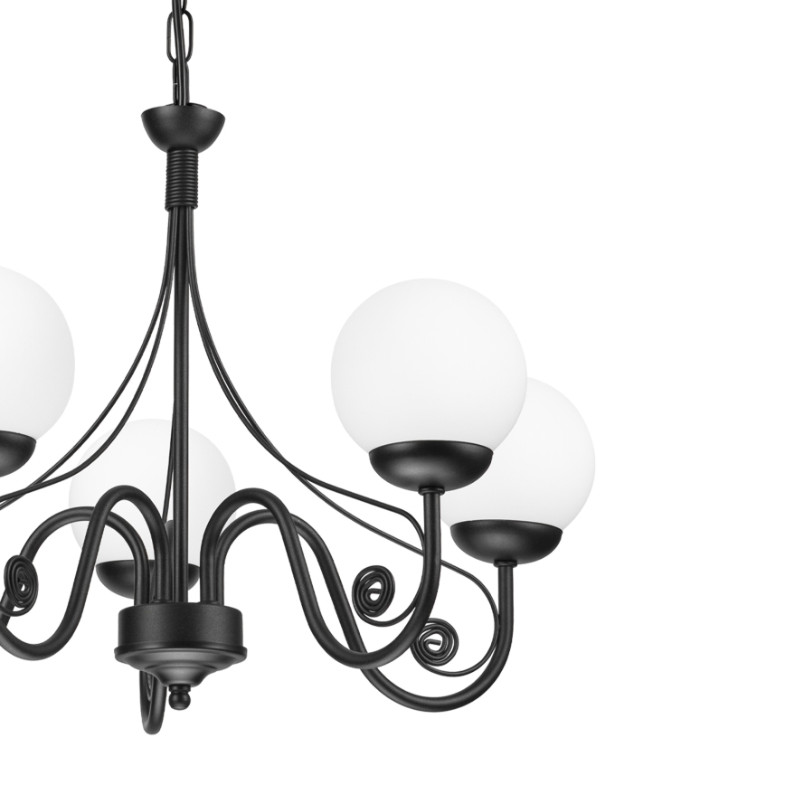 Brilagi - LED Lustr na řetězu COTTAGE 5xG9/40W/230V černá/bílá