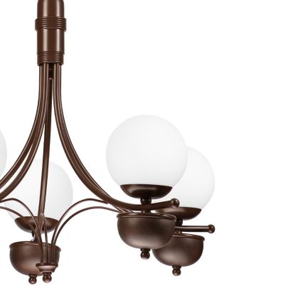 Brilagi - LED Lustr na řetězu COTTAGE 5xG9/40W/230V dub/bílá