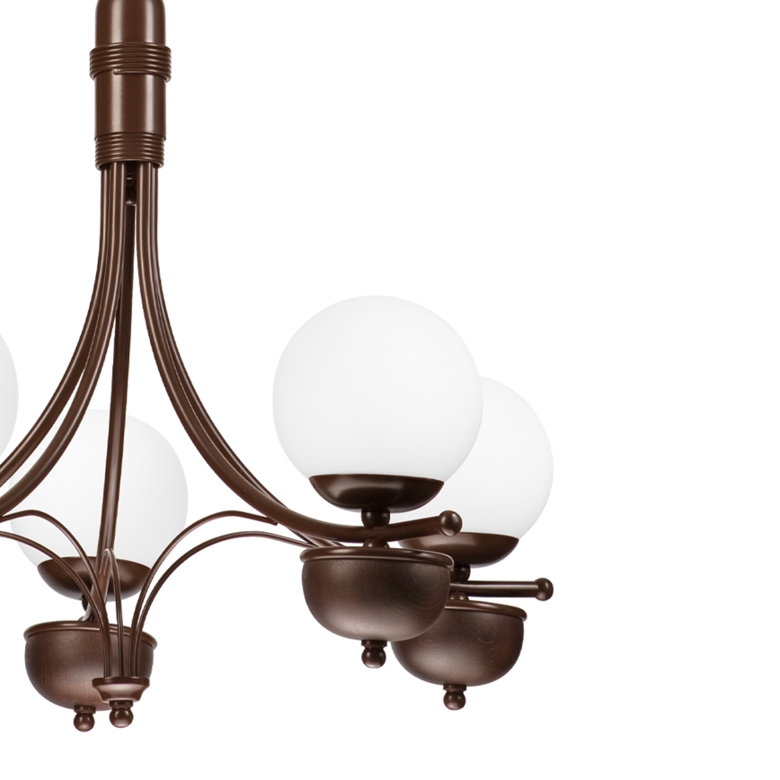 Brilagi - LED Lustr na řetězu COTTAGE 5xG9/40W/230V dub/bílá
