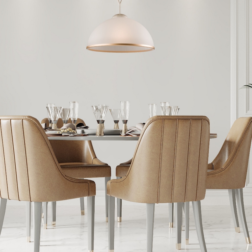 Brilagi - LED Lustr na tyči ANTICO 1xE27/60W/230V bílá patina