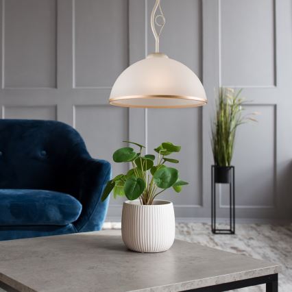Brilagi - LED Lustr na tyči ANTICO 1xE27/60W/230V bílá patina