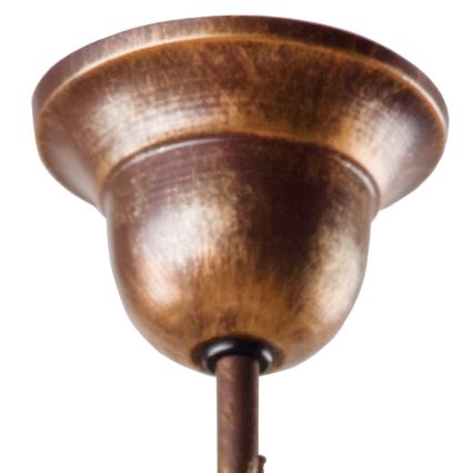Brilagi - LED Lustr na tyči ANTICO 1xE27/60W/230V bronz patina