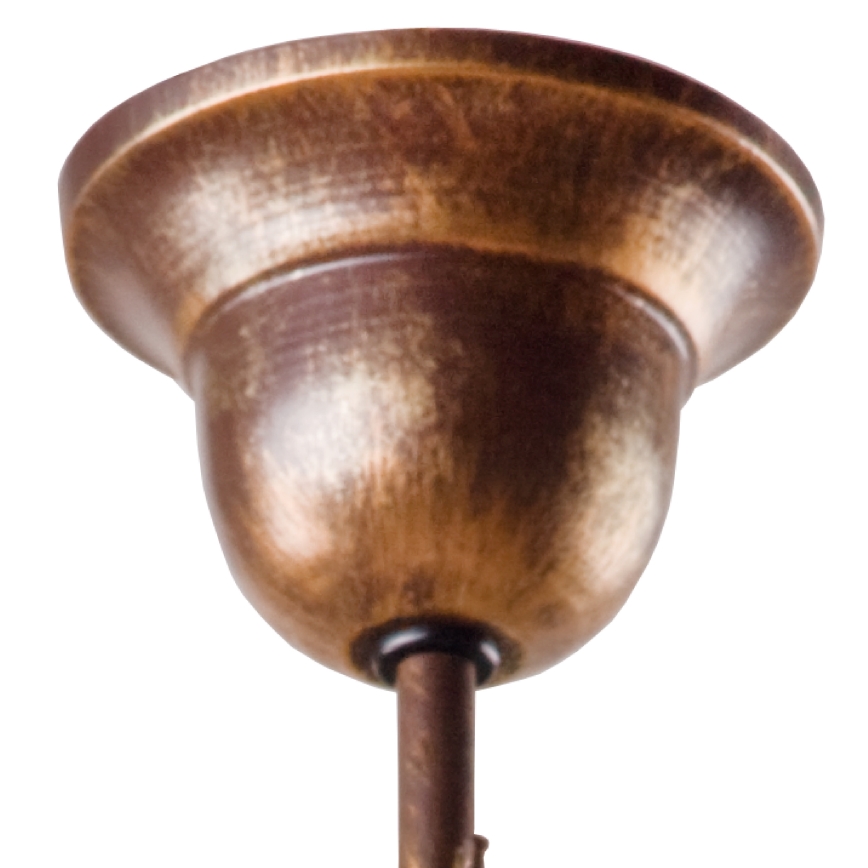 Brilagi - LED Lustr na tyči ANTICO 1xE27/60W/230V bronz patina