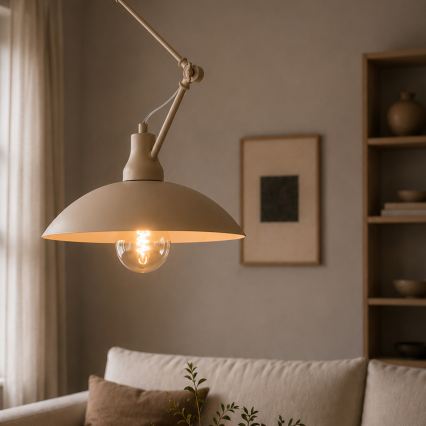 Brilagi - LED Lustr na tyči IRONBEAM 1xE27/60W/230V béžová
