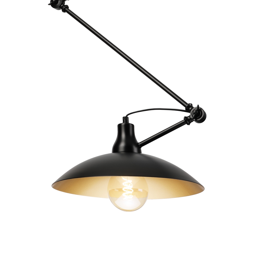 Brilagi - LED Lustr na tyči IRONBEAM 1xE27/60W/230V černá