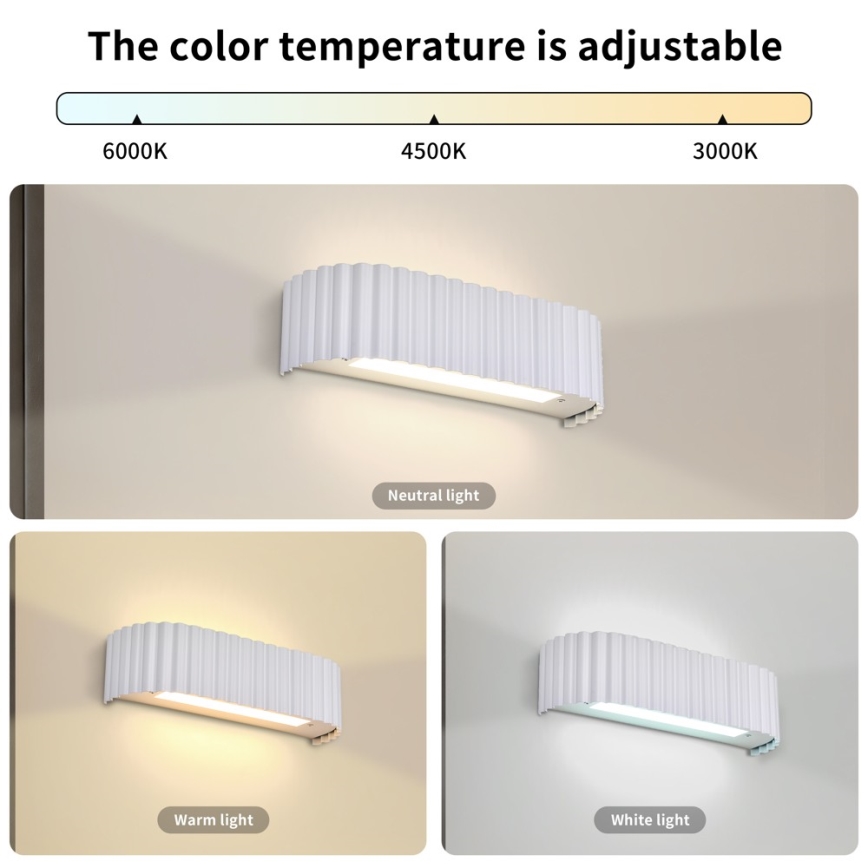 BRILAGI - LED Nástěnné svítidlo FALCON MODERN LED/10W/230V 30 cm 3000/4500/6000K bílá
