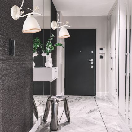Brilagi - LED Nástěnná lampa ANTICO 1xE27/60W/230V bílá patina
