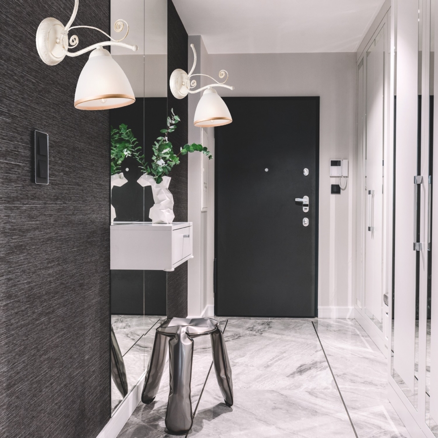 Brilagi - LED Nástěnná lampa ANTICO 1xE27/60W/230V bílá patina