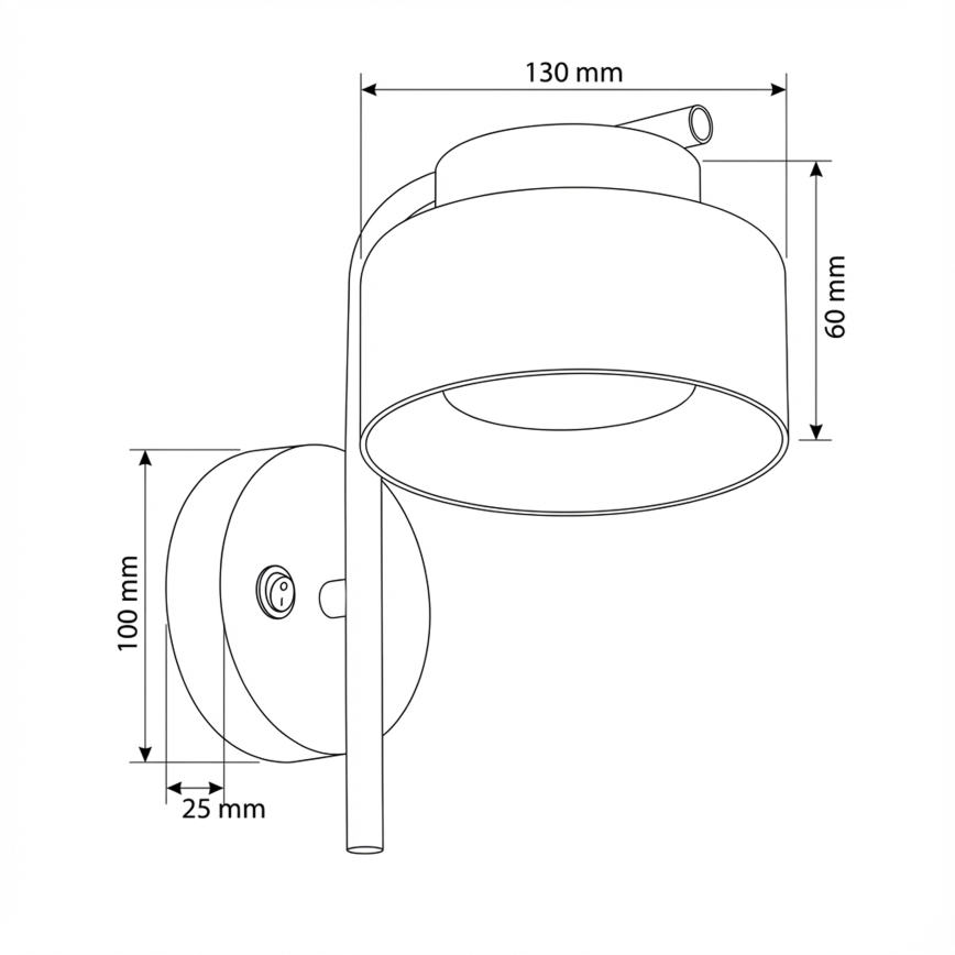 Brilagi - LED Nástěnná lampa AURA LUX 1xGX53/30W/230V černá/zlatá