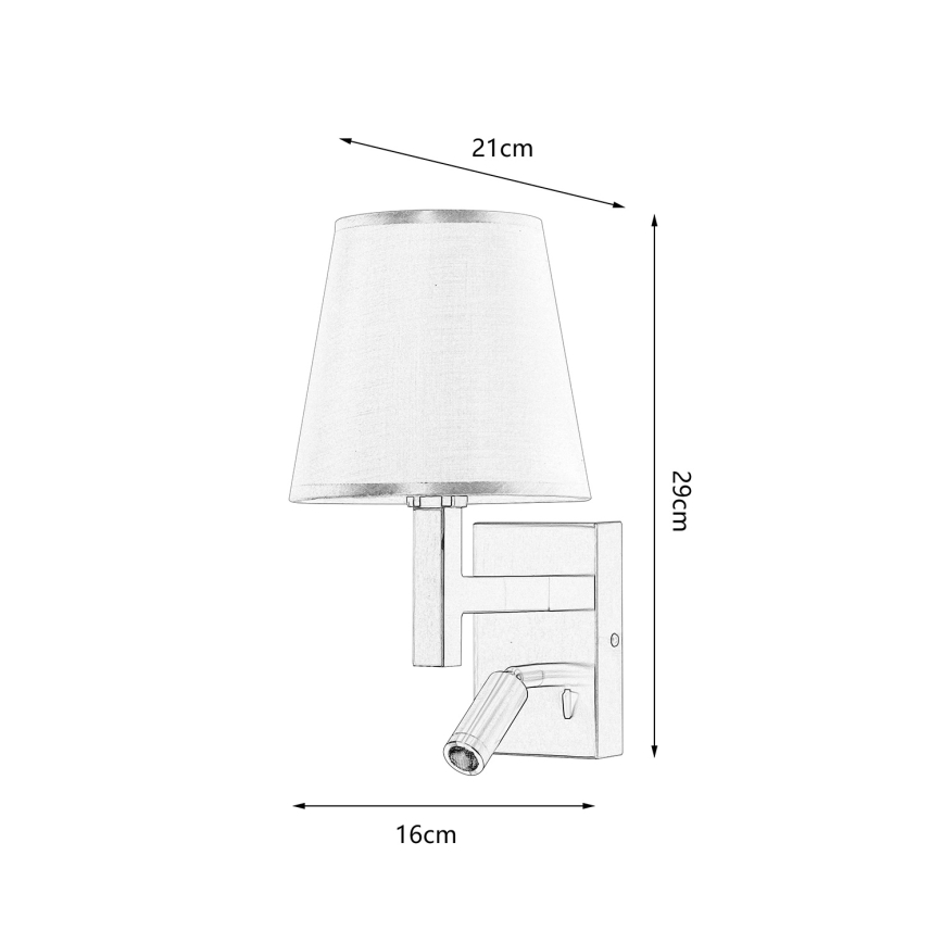 Brilagi - LED Nástěnná lampa DEYA 1xE14/40W/230V + LED/3W len/zlatá