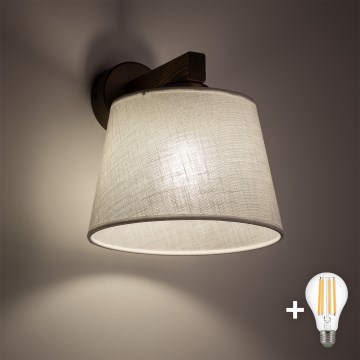BRILAGI - LED Nástěnná lampa LATTE 1xE27/15W/230V borovice/bílá
