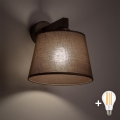 BRILAGI - LED Nástěnná lampa LATTE 1xE27/15W/230V borovice/hnědá