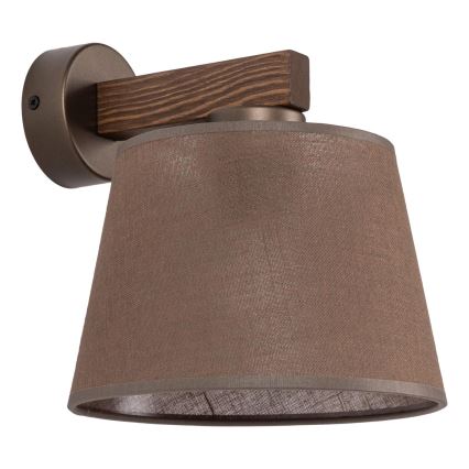BRILAGI - LED Nástěnná lampa LATTE 1xE27/15W/230V borovice/hnědá