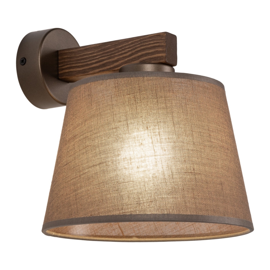 BRILAGI - LED Nástěnná lampa LATTE 1xE27/15W/230V borovice/hnědá