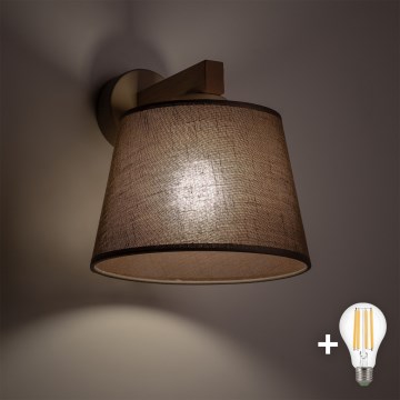 BRILAGI - LED Nástěnná lampa LATTE SABIA 1xE27/15W/230V borovice/hnědá