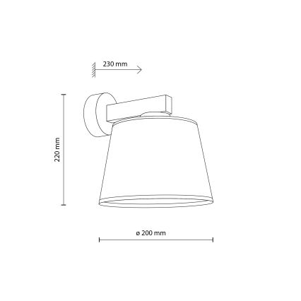 BRILAGI - LED Nástěnná lampa LATTE SABIA 1xE27/15W/230V borovice/hnědá