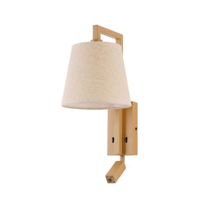 Brilagi - LED Nástěnná lampa RAYAS 1xE14/40W/230V + LED/3W len/béžová
