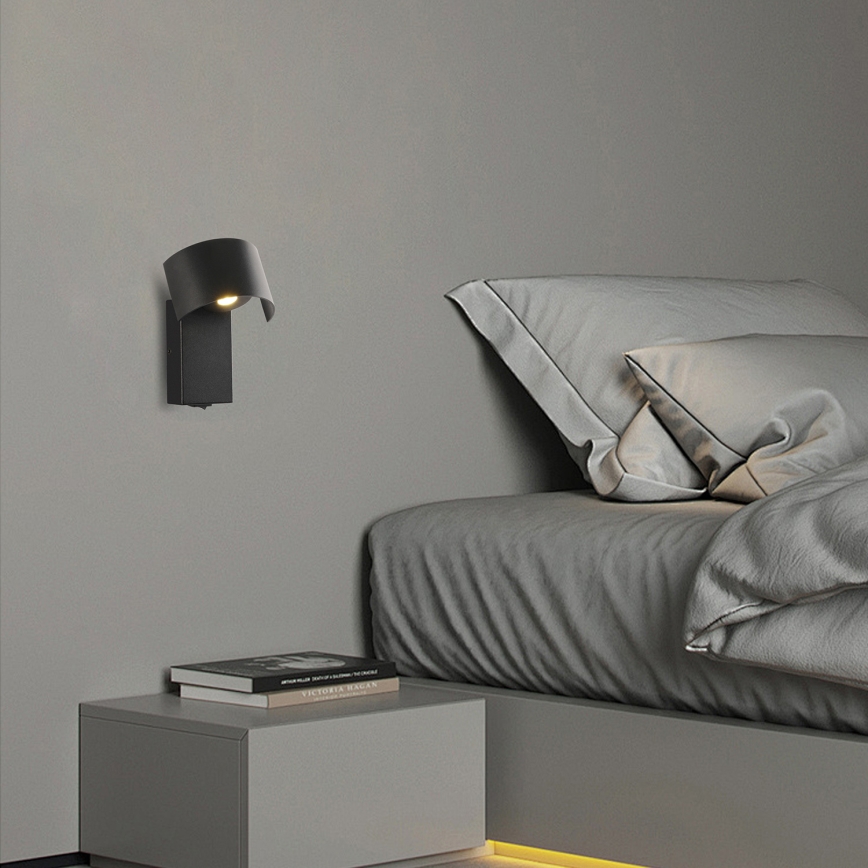 Brilagi - LED Nástěnná lampa VASTO LED/3W/230V černá