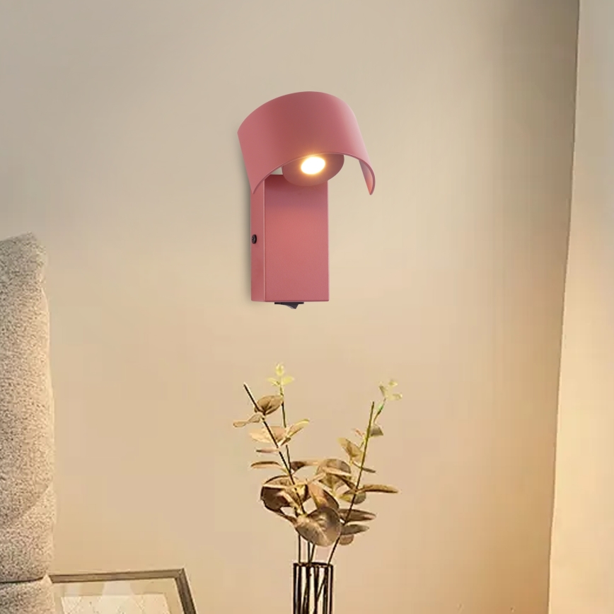 Brilagi - LED Nástěnná lampa VASTO LED/3W/230V červená burgundy
