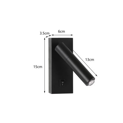 Brilagi - LED Nástěnné bodové svítidlo MAYA 1xG9/7W/230V černá
