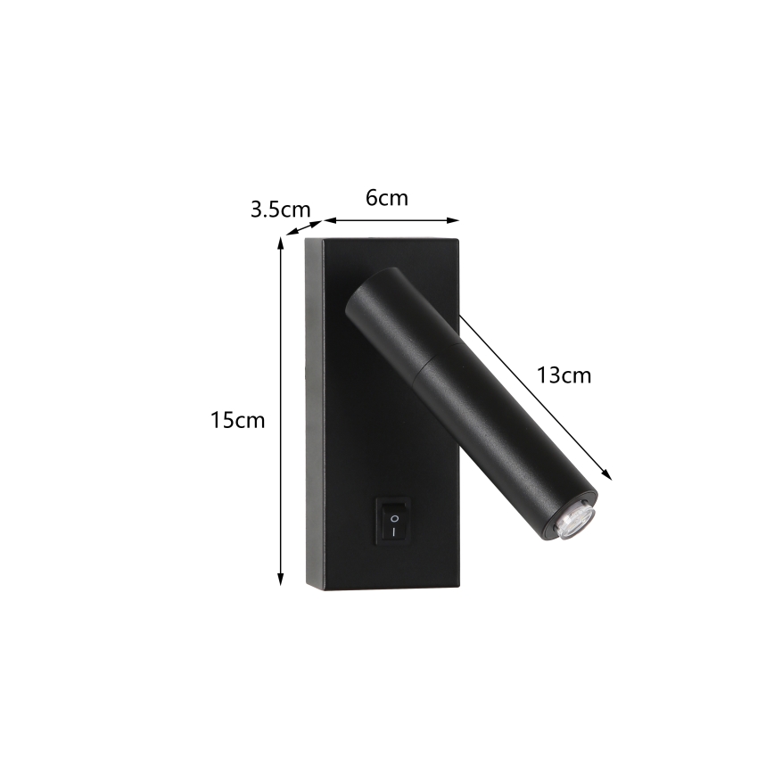Brilagi - LED Nástěnné bodové svítidlo MAYA 1xG9/7W/230V černá