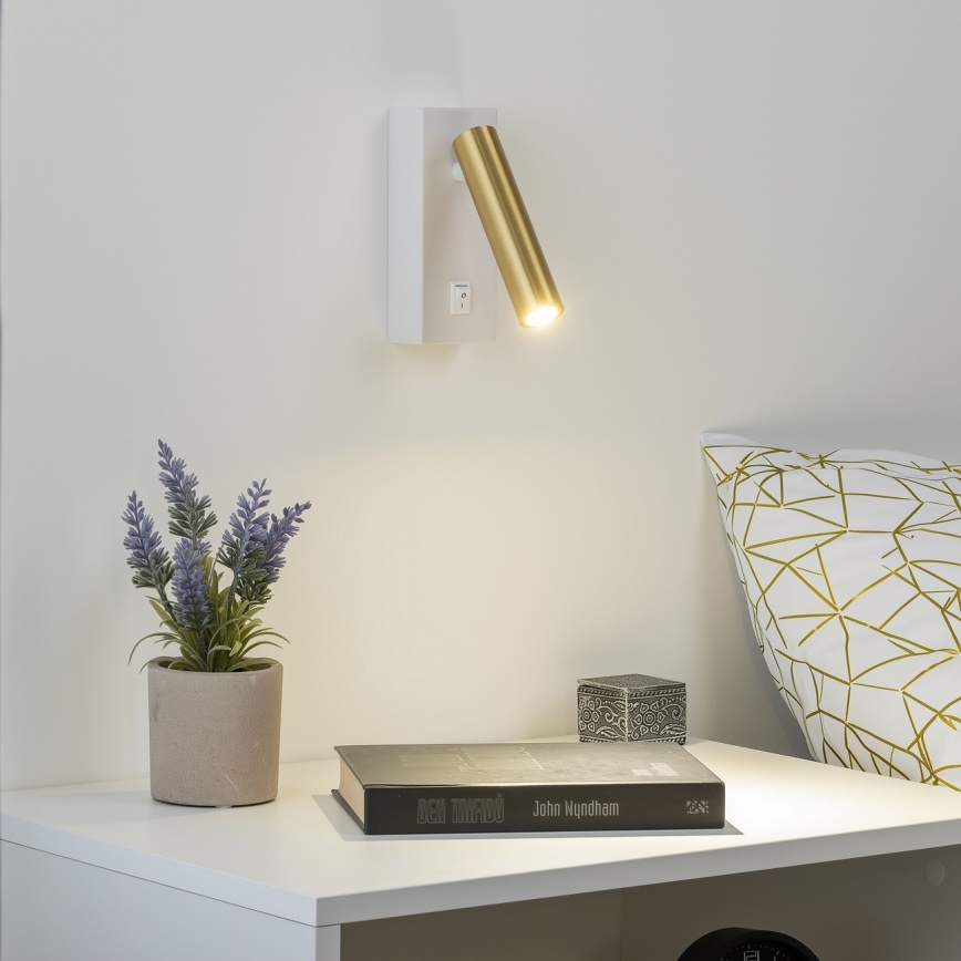 Brilagi - LED Nástěnné bodové svítidlo MAYA LED/3W/230V 4000K bílá/zlatá