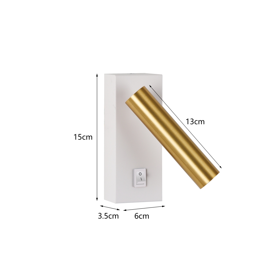Brilagi - LED Nástěnné bodové svítidlo MAYA LED/3W/230V 4000K bílá/zlatá
