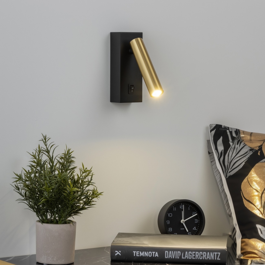 Brilagi - LED Nástěnné bodové svítidlo MAYA LED/3W/230V 4000K černá/zlatá