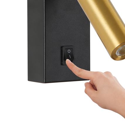 Brilagi - LED Nástěnné bodové svítidlo MAYA LED/3W/230V 4000K černá/zlatá