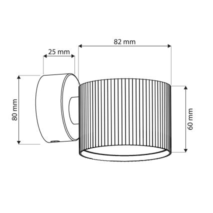 Brilagi - LED Nástěnné bodové svítidlo STRIPY 1xGX53/15W/230V černá