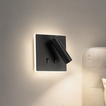 BRILAGI - LED Nástěnné bodové svítidlo ZAYA DOUBLE LED/8W/230V + LED/3W černá