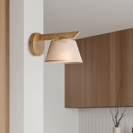 Brilagi - LED  Nástěnné svítidlo ANTHONY 1xE14/40W/230V dub/béžová