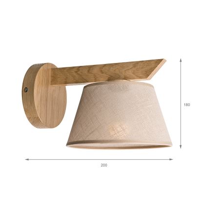 Brilagi - LED  Nástěnné svítidlo ANTHONY 1xE14/40W/230V dub/béžová