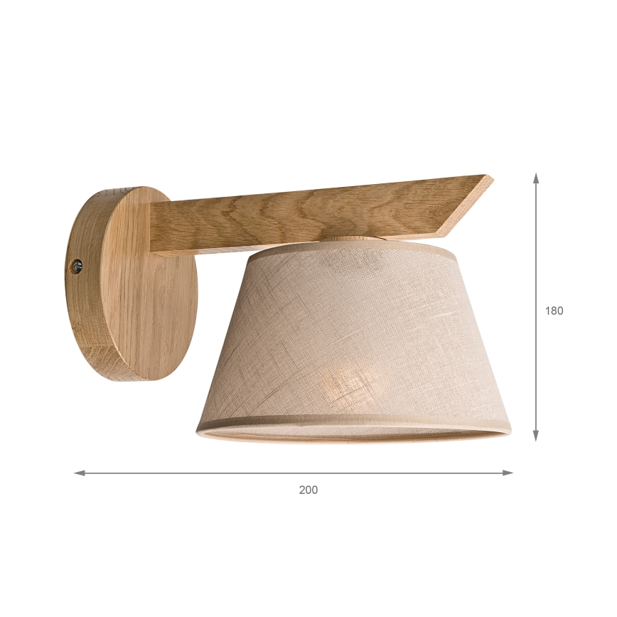 Brilagi - LED  Nástěnné svítidlo ANTHONY 1xE14/40W/230V dub/béžová