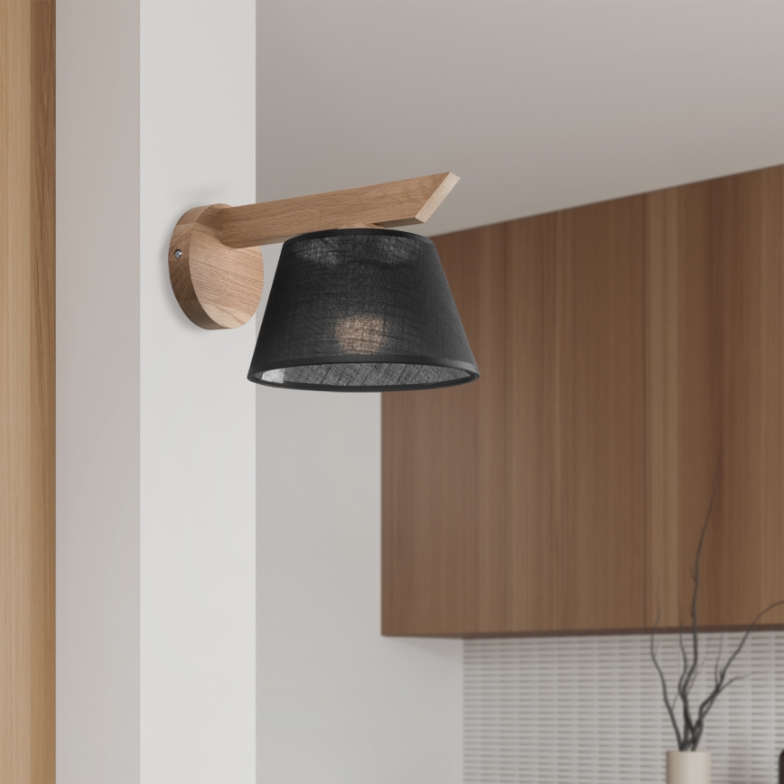Brilagi - LED  Nástěnné svítidlo ANTHONY 1xE14/40W/230V dub/černá