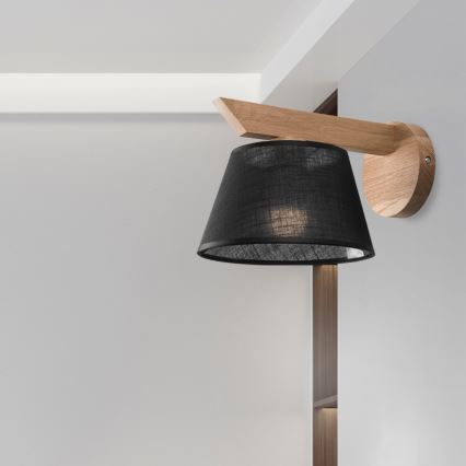 Brilagi - LED  Nástěnné svítidlo ANTHONY 1xE14/40W/230V dub/černá