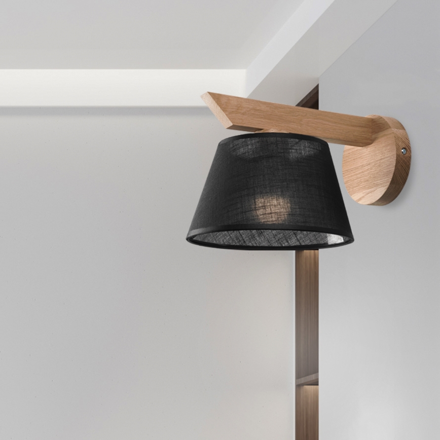 Brilagi - LED  Nástěnné svítidlo ANTHONY 1xE14/40W/230V dub/černá