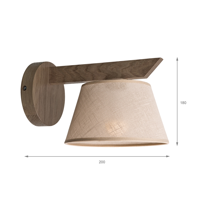 Brilagi - LED  Nástěnné svítidlo ANTHONY 1xE14/40W/230V dub ořech/béžová