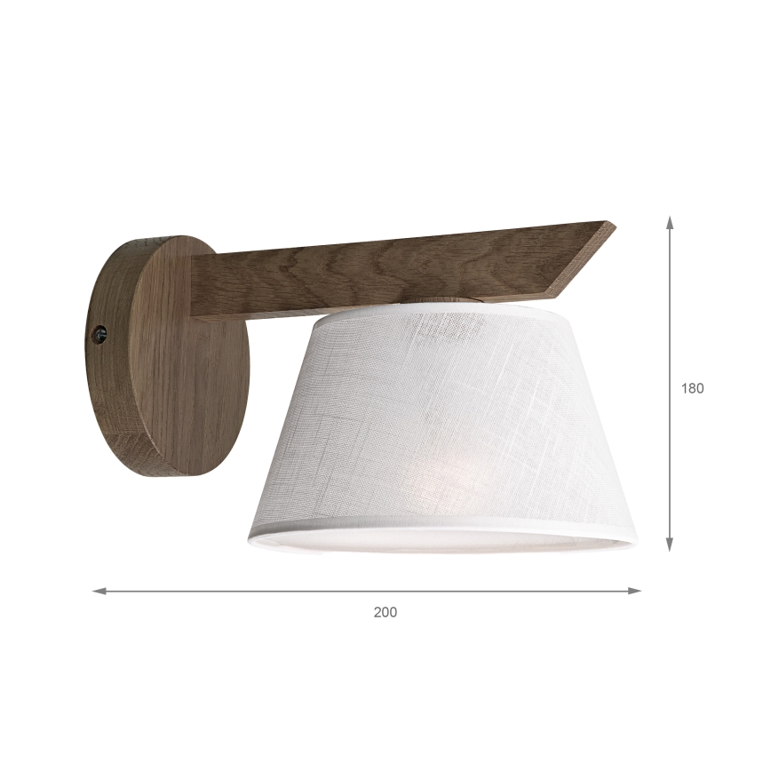 Brilagi - LED  Nástěnné svítidlo ANTHONY 1xE14/40W/230V dub ořech/bílá
