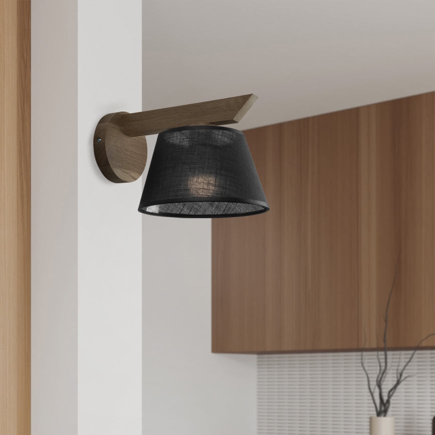 Brilagi - LED  Nástěnné svítidlo ANTHONY 1xE14/40W/230V dub ořech/černá