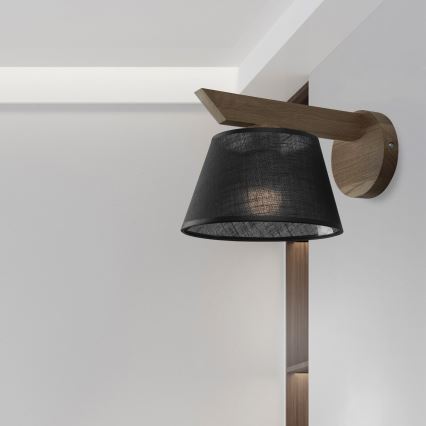 Brilagi - LED  Nástěnné svítidlo ANTHONY 1xE14/40W/230V dub ořech/černá