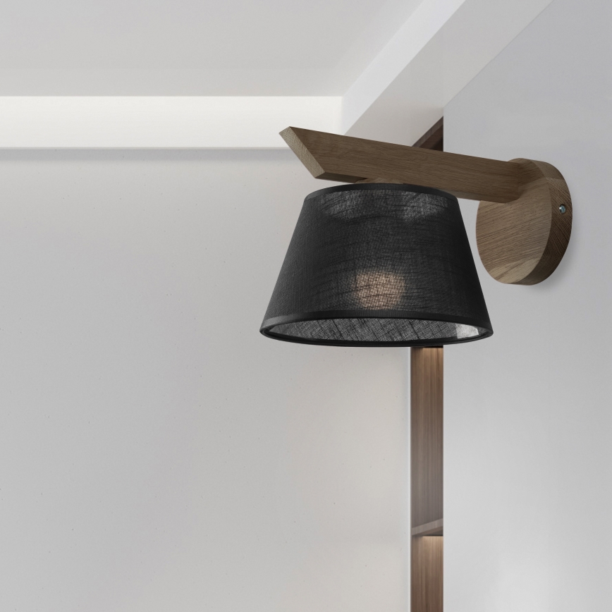 Brilagi - LED  Nástěnné svítidlo ANTHONY 1xE14/40W/230V dub ořech/černá