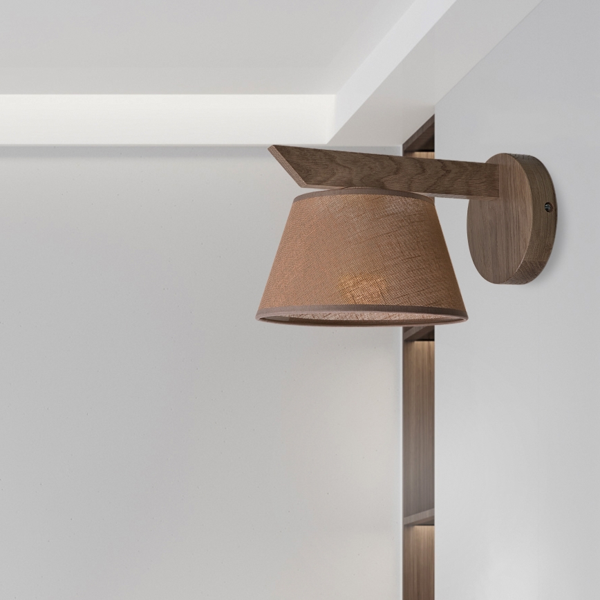 Brilagi - LED  Nástěnné svítidlo ANTHONY 1xE14/40W/230V dub ořech/hnědá