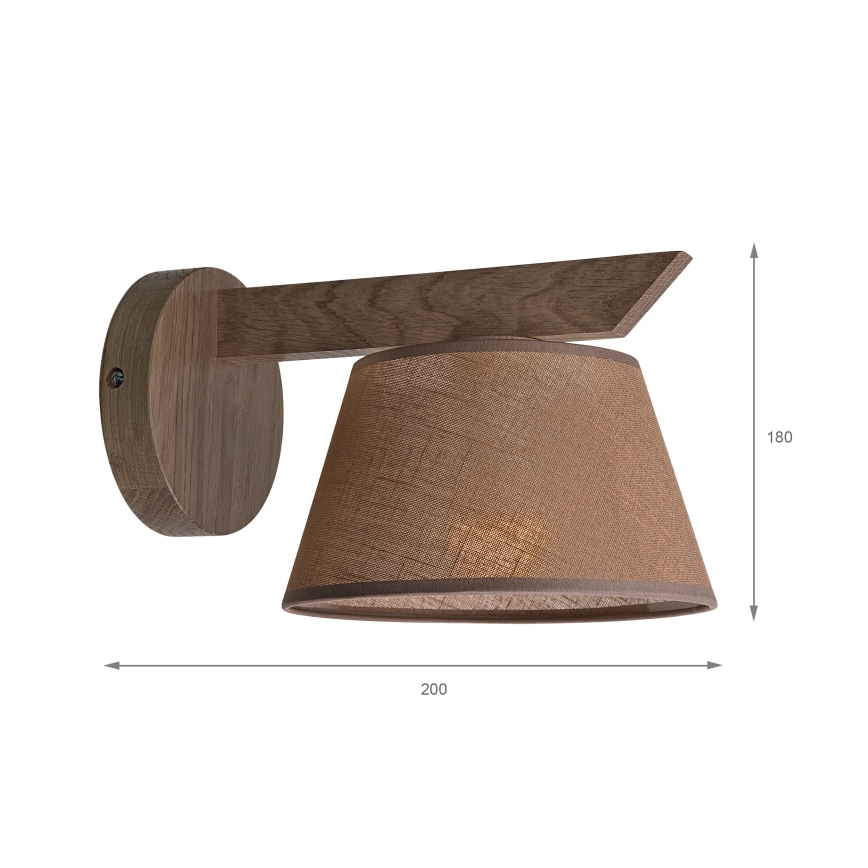 Brilagi - LED  Nástěnné svítidlo ANTHONY 1xE14/40W/230V dub ořech/hnědá