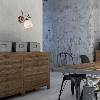 Brilagi - LED Nástěnné svítidlo ANTICO 1xE27/60W/230V bronz patina