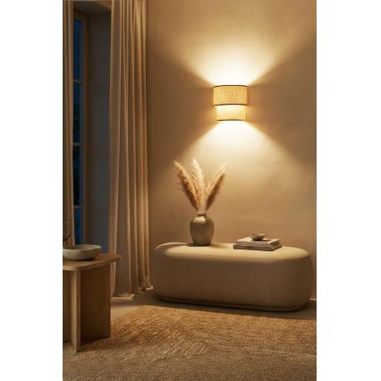 Brilagi - LED Nástěnné svítidlo BOHO ECO 1xE27/10W/230V béžová