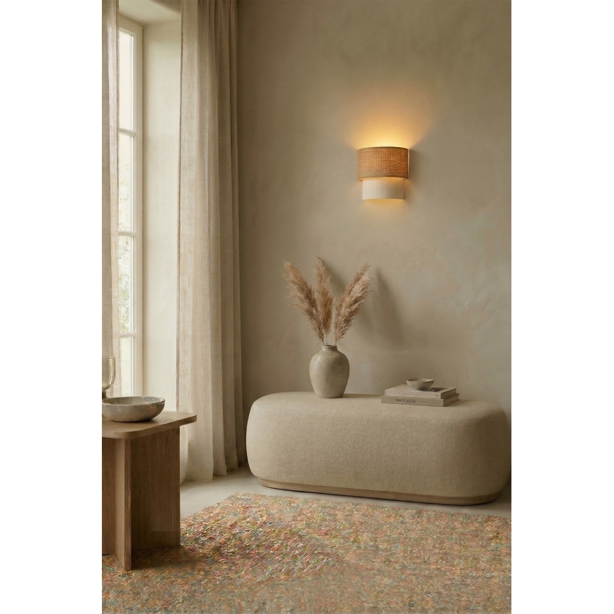 Brilagi - LED Nástěnné svítidlo BOHO ECO 1xE27/10W/230V béžová/krémová