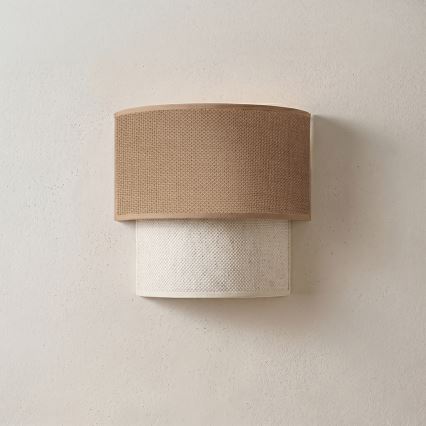 Brilagi - LED Nástěnné svítidlo BOHO ECO 1xE27/10W/230V béžová/krémová