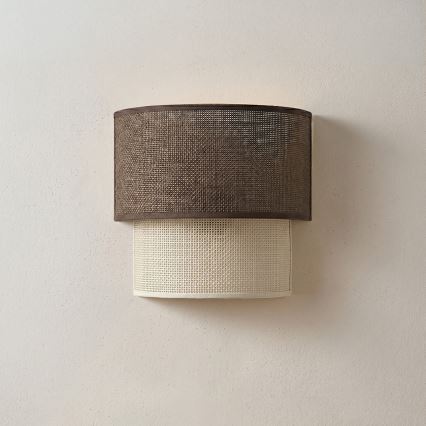 Brilagi - LED Nástěnné svítidlo BOHO ECO 1xE27/10W/230V hnědá/krémová