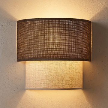 Brilagi - LED Nástěnné svítidlo BOHO ECO 1xE27/10W/230V hnědá/krémová